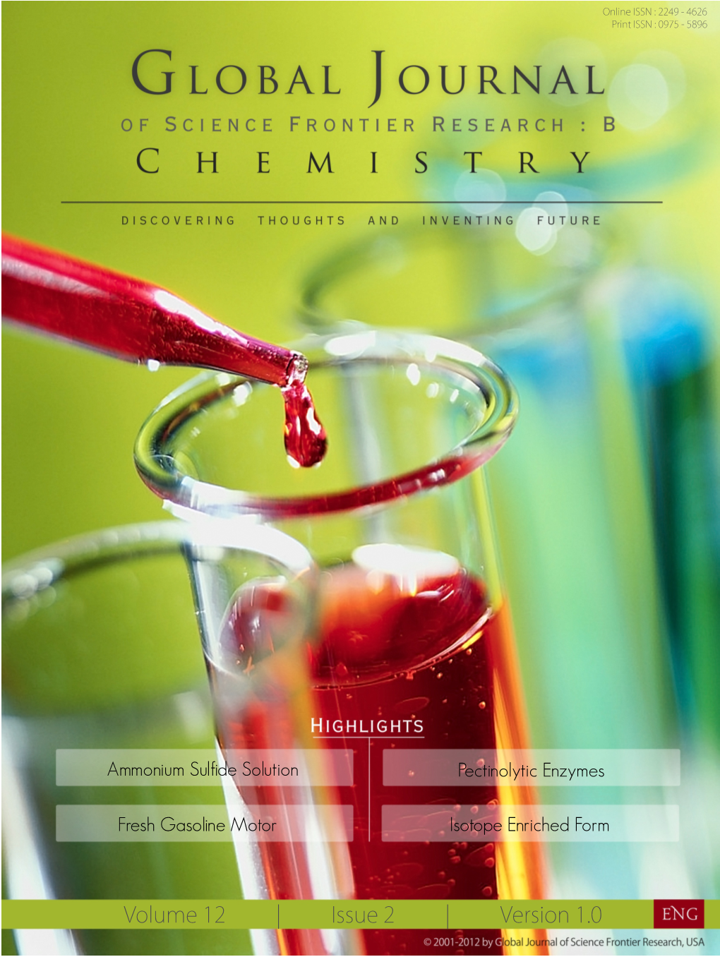 Global Journal of Science Frontier Research: B Chemistry