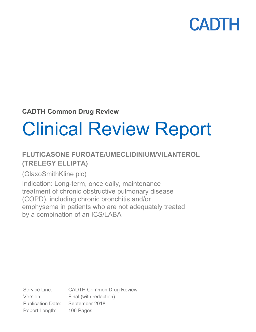 CDR Clinical Review Report for Trelegy Ellipta