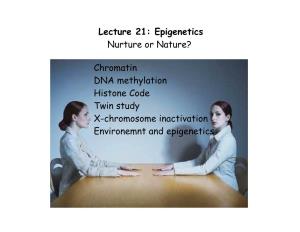 Lecture21 Epigenetics