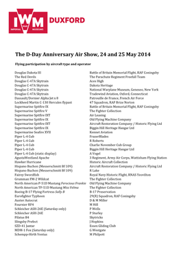 The D-Day Anniversary Air Show, 24 and 25 May 2014