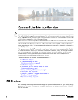 Command Line Interface Overview