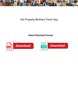 Are Property Brothers Twins Gay