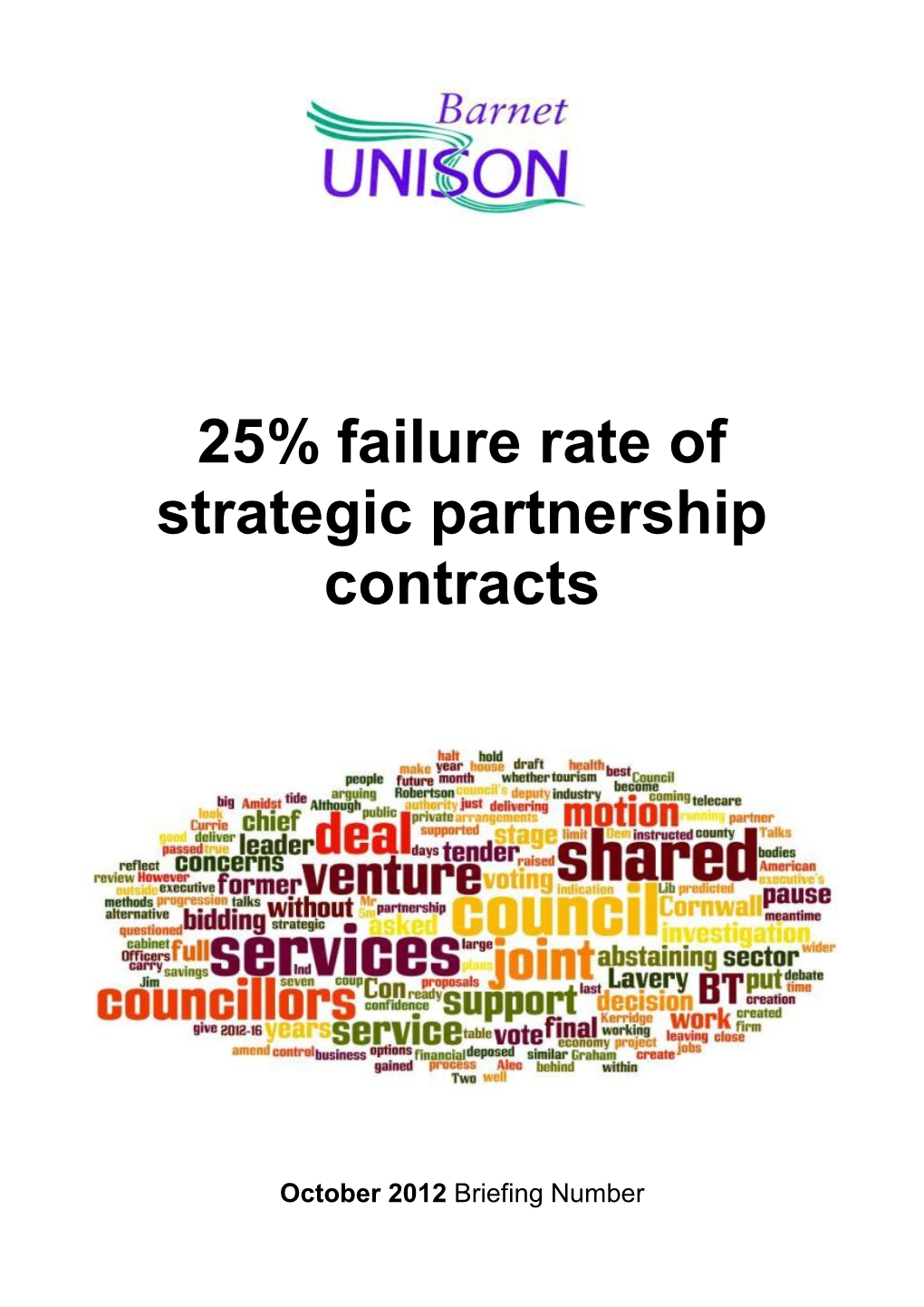 25% Failure Rate of Strategic Partnership Contracts