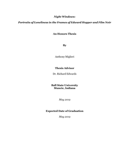 Night Windows: Portraits of Loneliness in the Frames of Edward Hopper