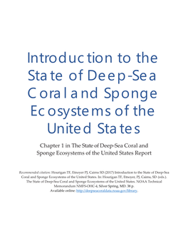 The State of Deep-Sea Coral and Sponge Ecosystems of the United States