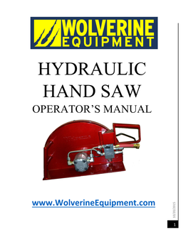 Hydraulic Hand Saw Hand Saw