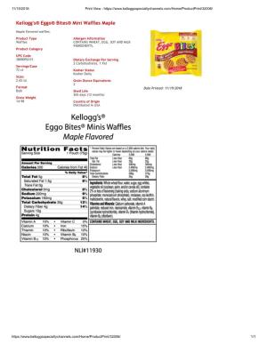 Kellogg's® Eggo® Bites® Mini Waffles Maple