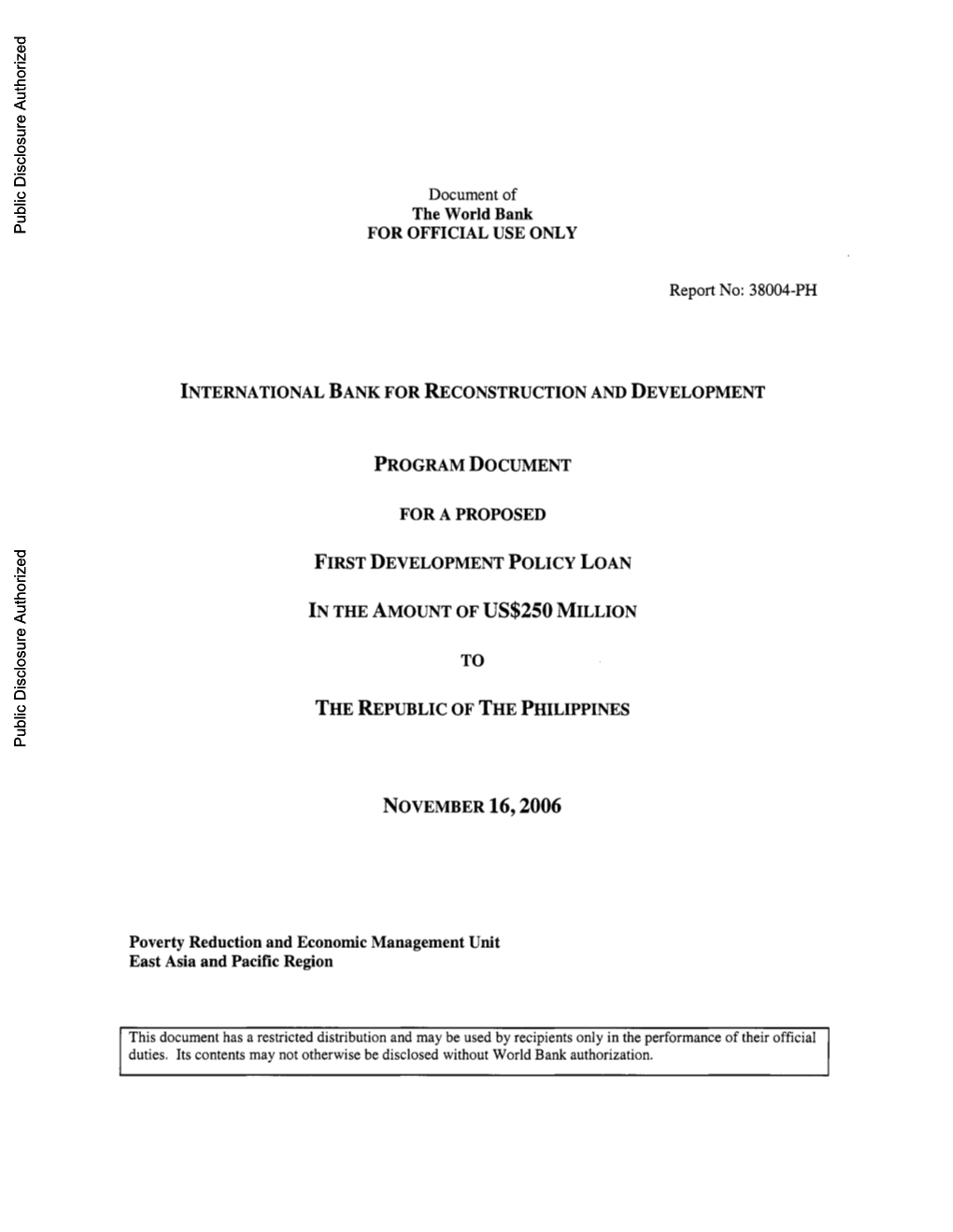 World Bank Document