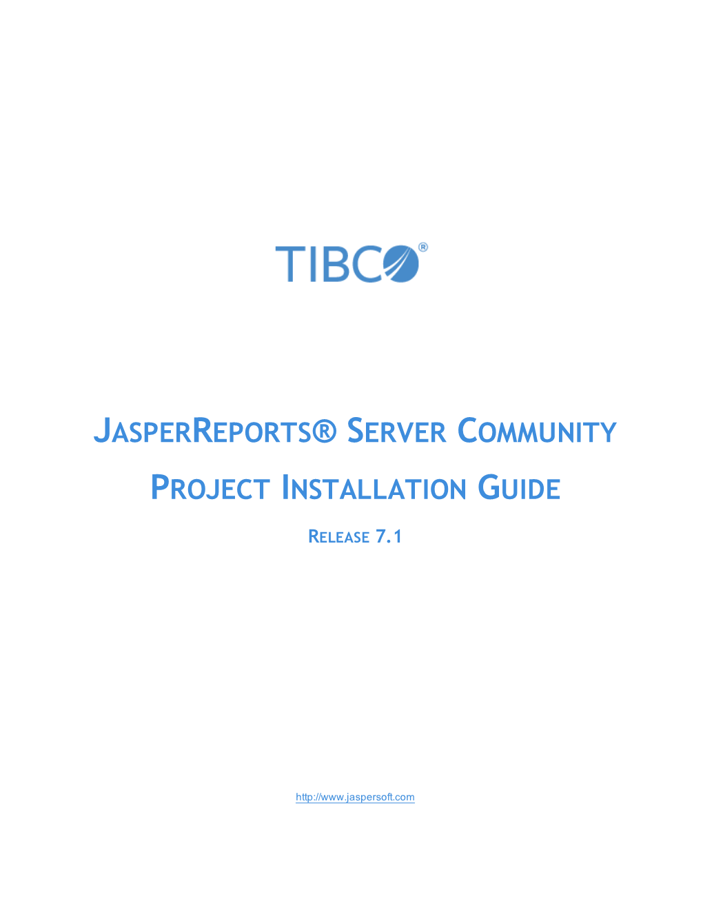 TIBCO Jasperreports Server Community Project Installation Guide