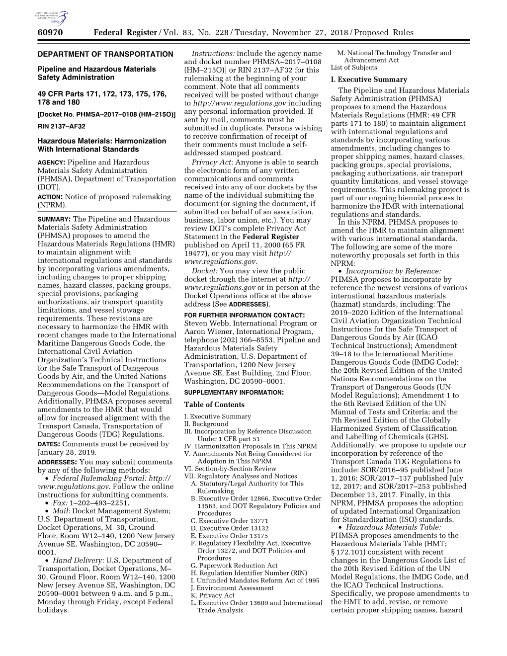 Federal Register/Vol. 83, No. 228/Tuesday, November 27, 2018/Proposed Rules