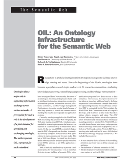 OIL: an Ontology Infrastructure for the Semantic Web