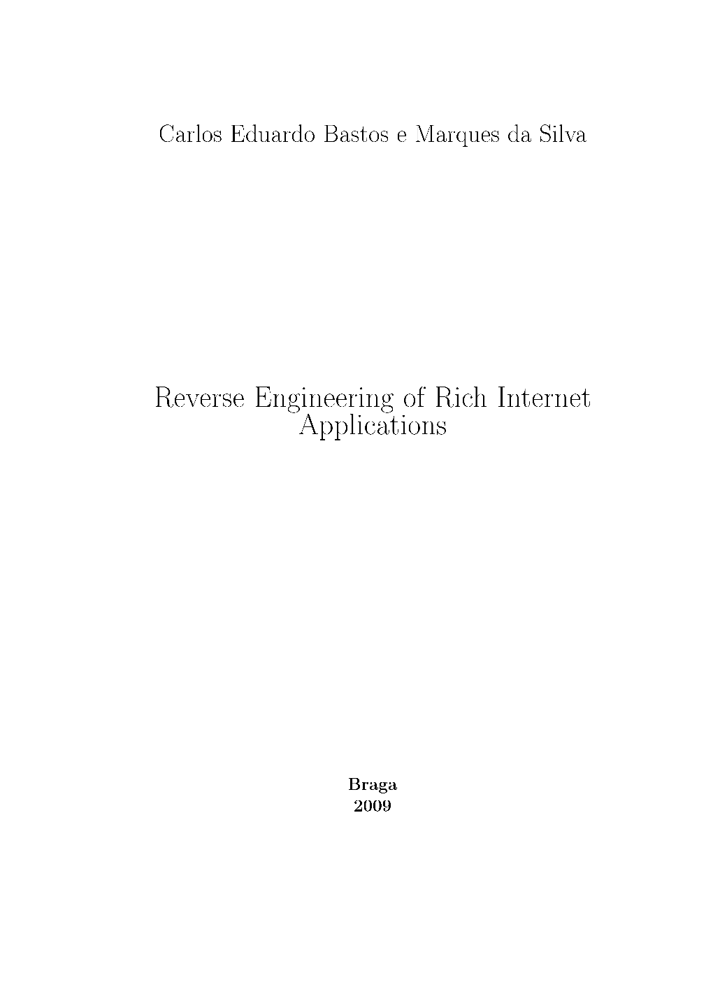 Reverse Engineering of Rich Internet Applications