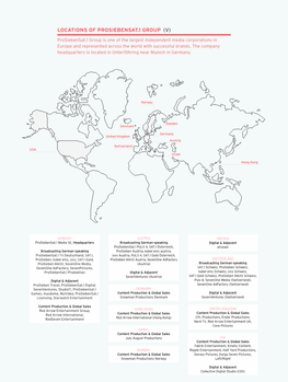 Locations of Prosiebensat.1 Group (V)
