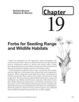 Forbs for Seeding Range and Wildlife Habitats