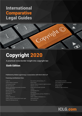 Copyright 2020 a Practical Cross-Border Insight Into Copyright Law