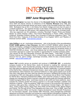 2007 Juror Biographies