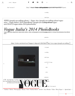 Vogue Italia's 2014 Photobooks
