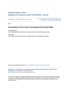 Atmospheric Environment Associated with Animal Flight