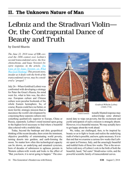 Leibniz and the Stradivari Violin— Or, the Contrapuntal Dance of Beauty and Truth by David Shavin