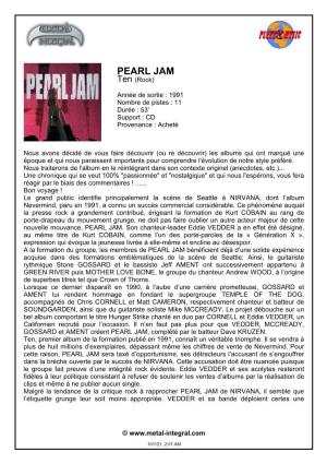 PEARL JAM Ten (Rock)