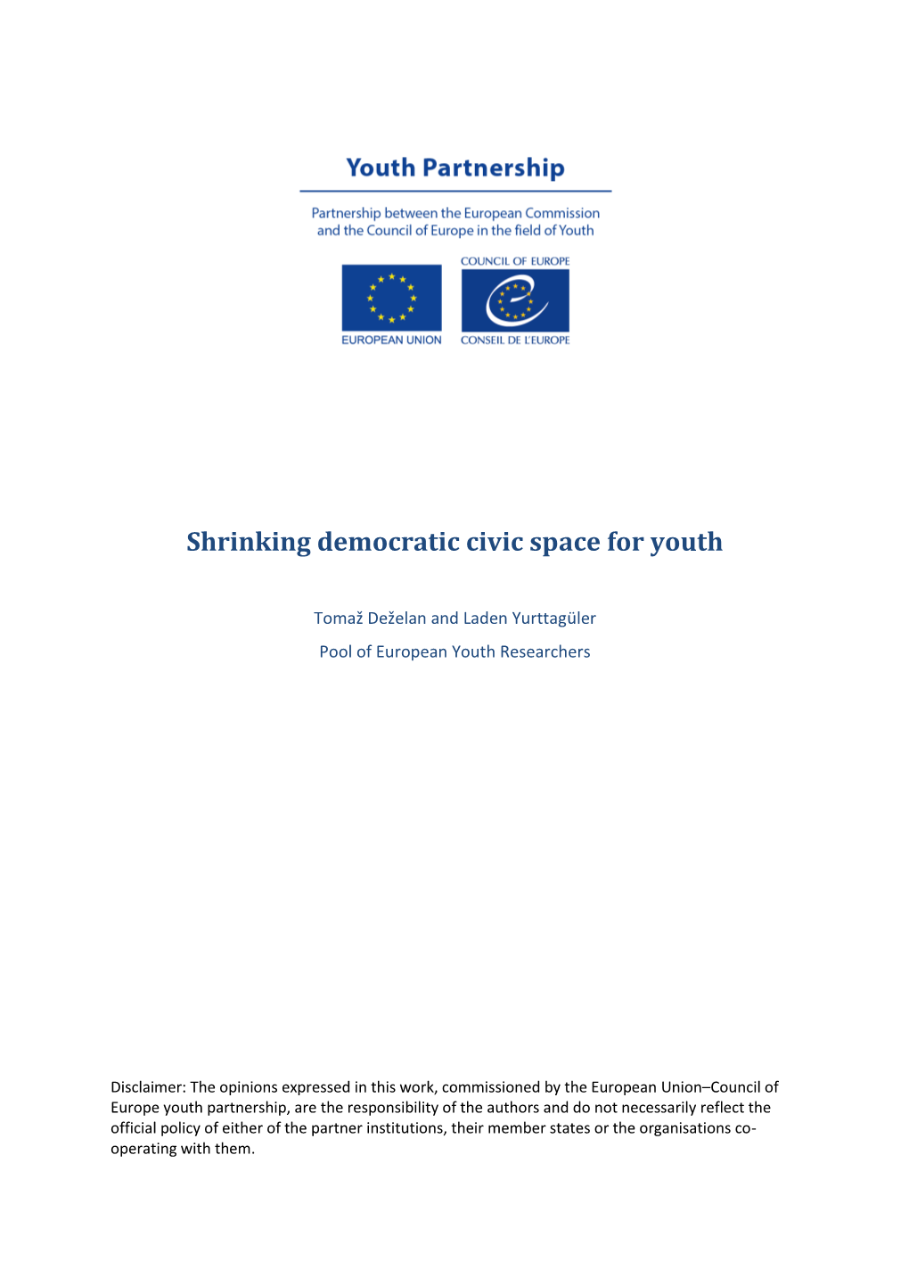 Shrinking Democratic Civic Space for Youth