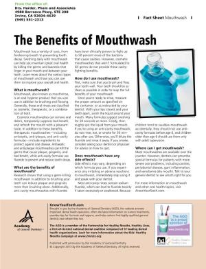 The Benefits of Mouthwash