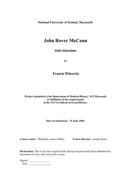 John Rover Mccann