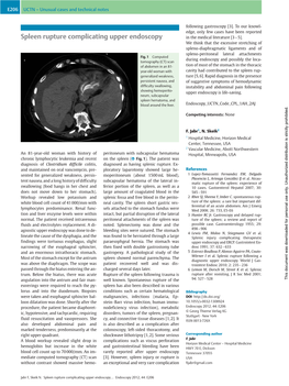 Spleen Rupture Complicating Upper Endoscopy in the Medical Literature [3–5]