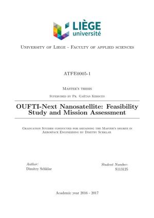 OUFTI-Next Nanosatellite: Feasibility Study and Mission Assessment