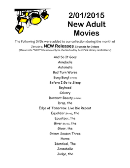 12/01/05 New Adult Movies