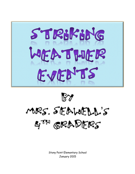 Striking Weather Events by Mrs Seawells 4Th Graders