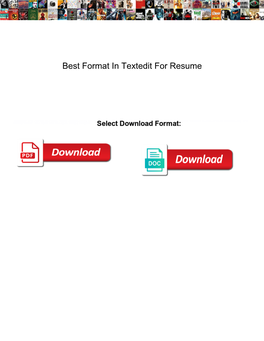 Best Format in Textedit for Resume