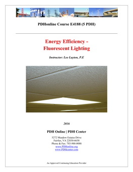 Energy Efficiency - Fluorescent Lighting