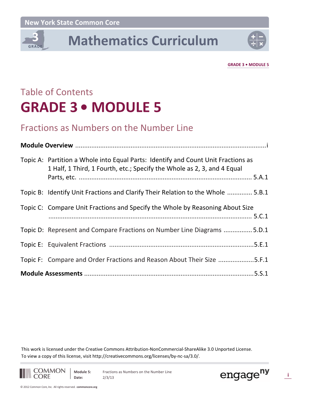 Grade 3 • Module 5