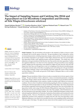 Wild and Aquaculture) on Gut Microbiota Composition and Diversity of Nile Tilapia (Oreochromis Niloticus)