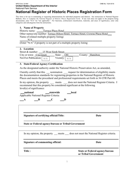 National Register of Historic Places Registration Form