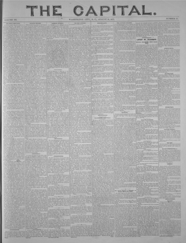 Volume Iii. Washington City, D. C., August 10, 1873. Number