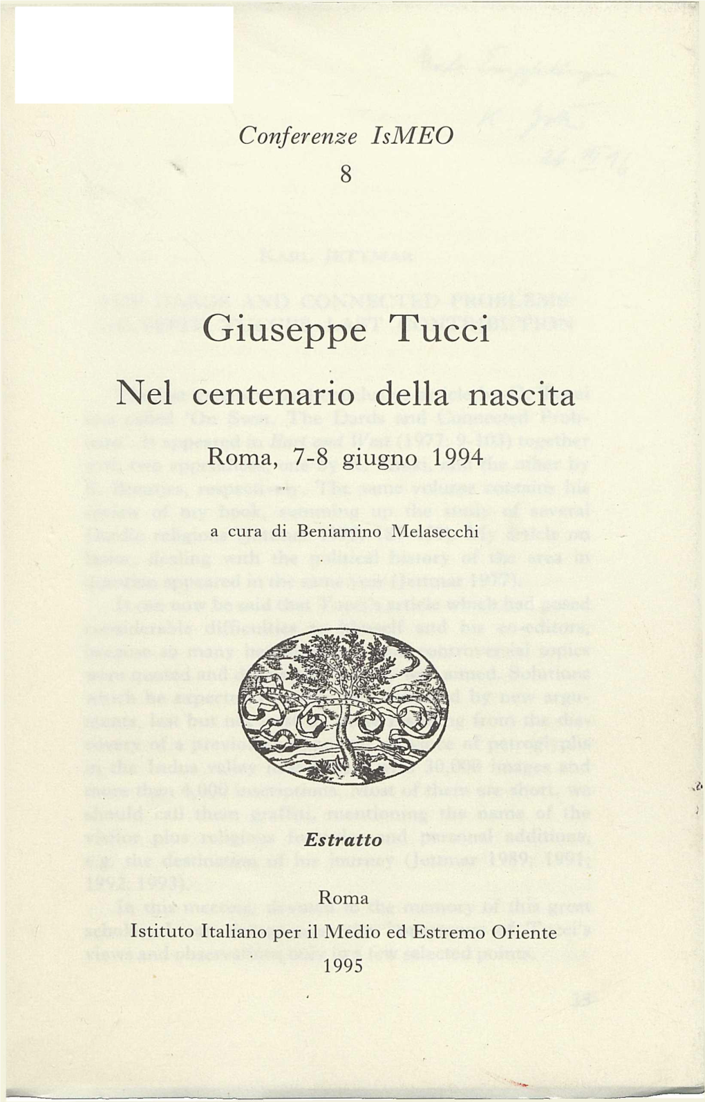 Giuseppe Tucci Nel Centenario Della Nascita