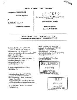 ECEOVE D Counsel for Defendant-Appellant, APR 10 2013 H.J