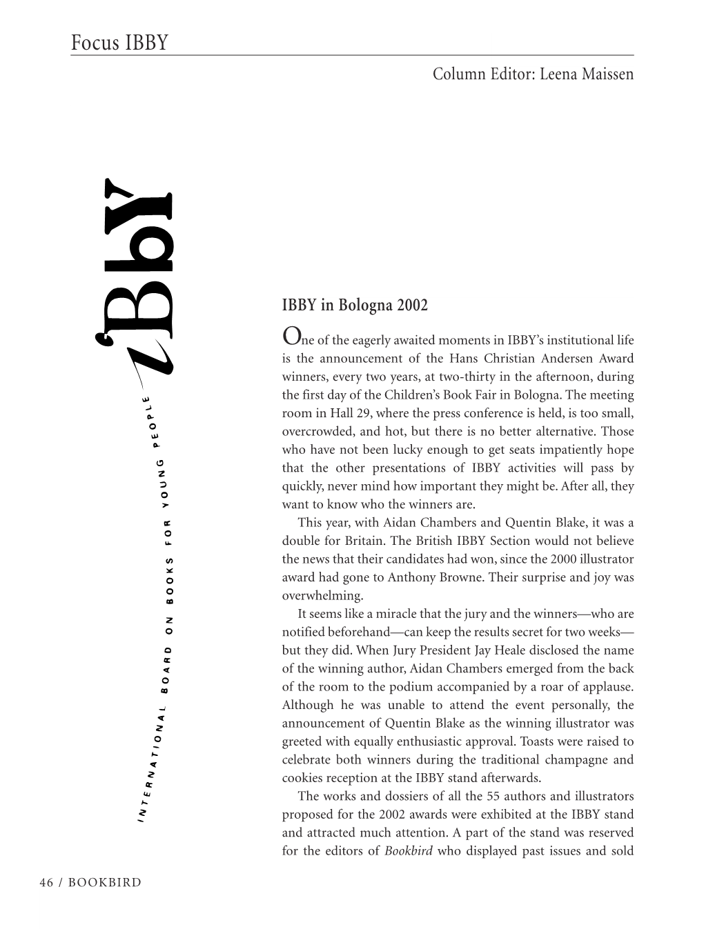 Bird 40,#3-Focus IBBY