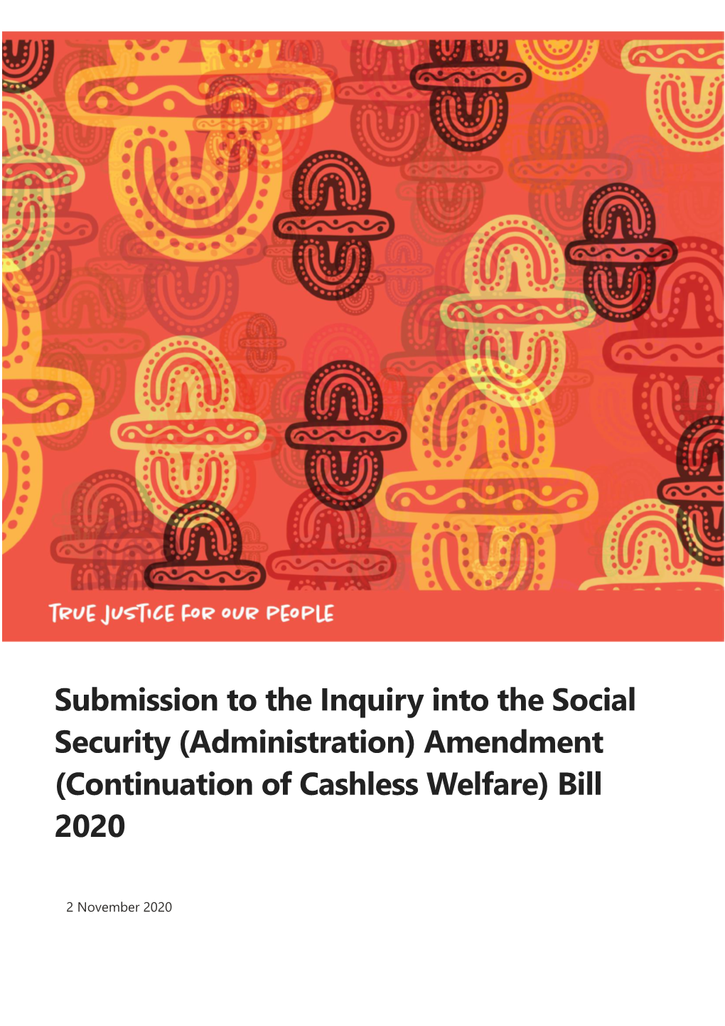 (Continuation of Cashless Welfare) Bill 2020