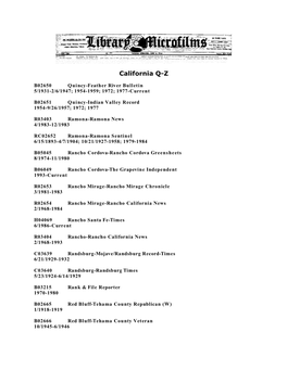 BMI Catalog of California Newspapers
