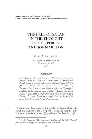 The Fall of Satan in the Thought of St. Ephrem and John Milton