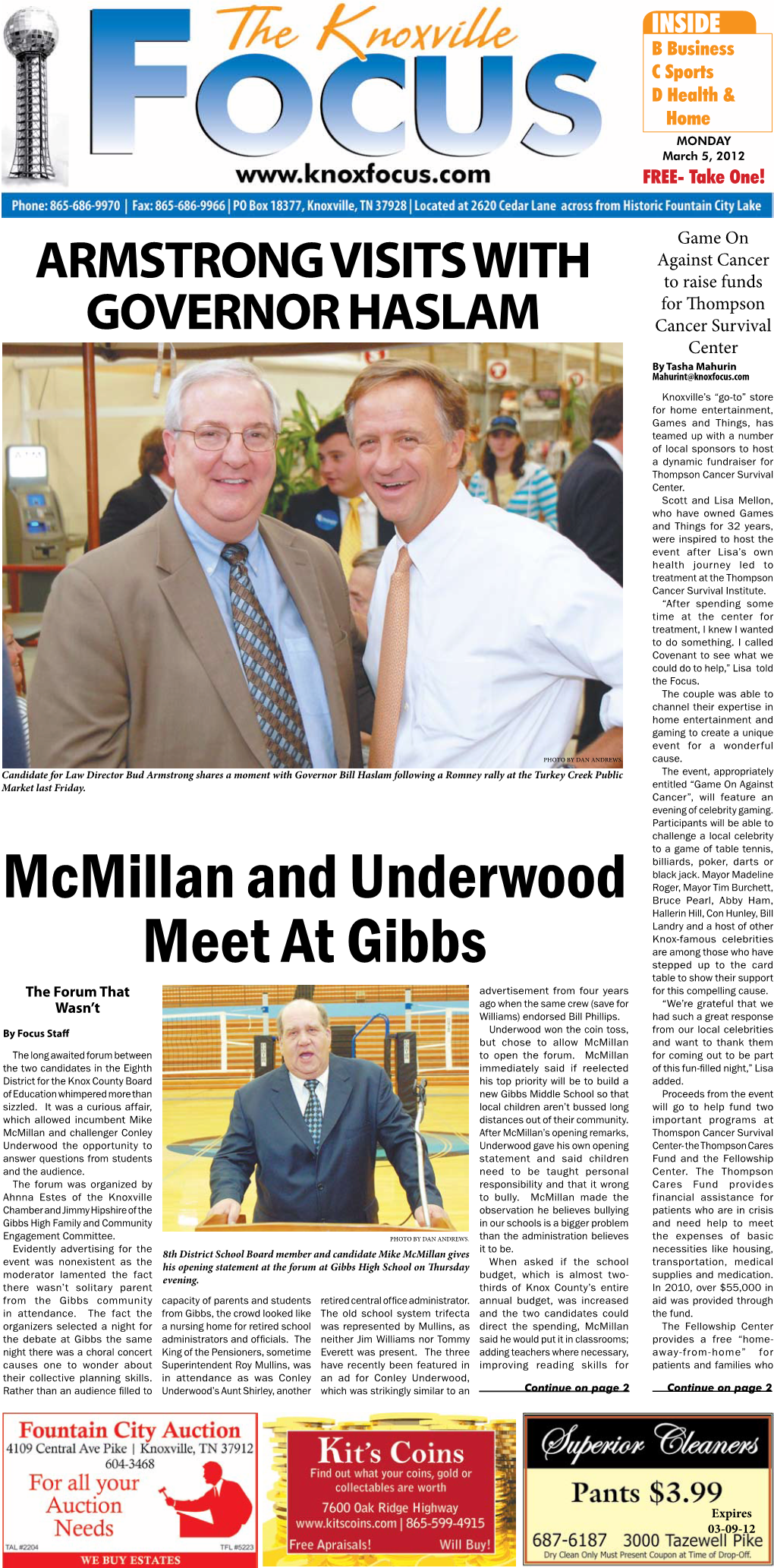 Mcmillan and Underwood Meet at Gibbs