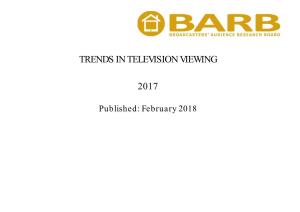 Trends in Television Viewing 2017