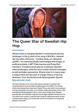 The Queer Star of Swedish Hip Hop | Norient.Com 29 Sep 2021 16:57:57