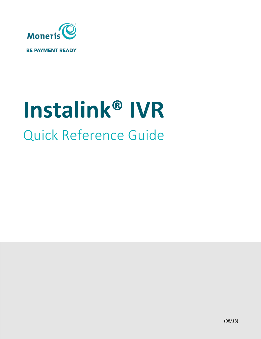 Instalink IVR: Quick Reference Guide