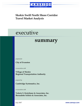 Skokie Swift Corridor Travel Market Analysis (Executive Summary)