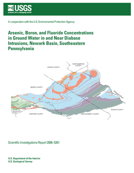 Arsenic, Boron, and Fluoride Concentrations in Ground Water in and Near Diabase Intrusions, Newark Basin, Southeastern Pennsylvania