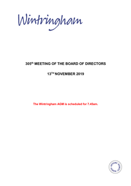 305Th MEETING of the BOARD of DIRECTORS